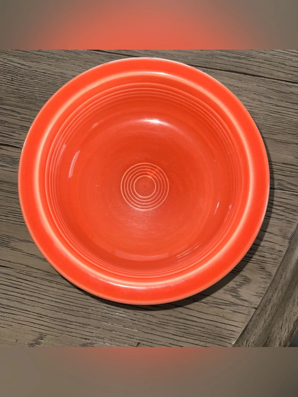 Vintage Fiestaware Persimmon Large Serving Bowl 1qt Nappy 8.25” Diameter Retired